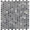 Msi Penny Round Grigio Mix SAMPLE Glazed Ceramic Mesh-Mounted Mosaic Tile ZOR-MD-0196-SAM - alternate 1